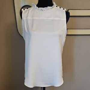 LOFT Ruffle Neck Sleeveless Blouse